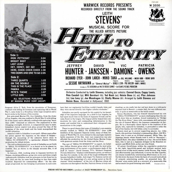 Master Release: Hell To Eternity (Original Motion Picture Soundtrack) by Leith Stevens