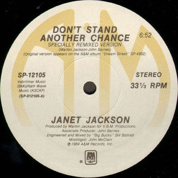 Release: Don't Stand Another Chance-Vinyl-US-1984-SP-12105-1508334