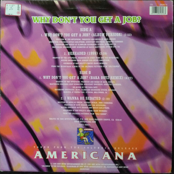 Master Release: Why Don't You Get A Job? by The Offspring