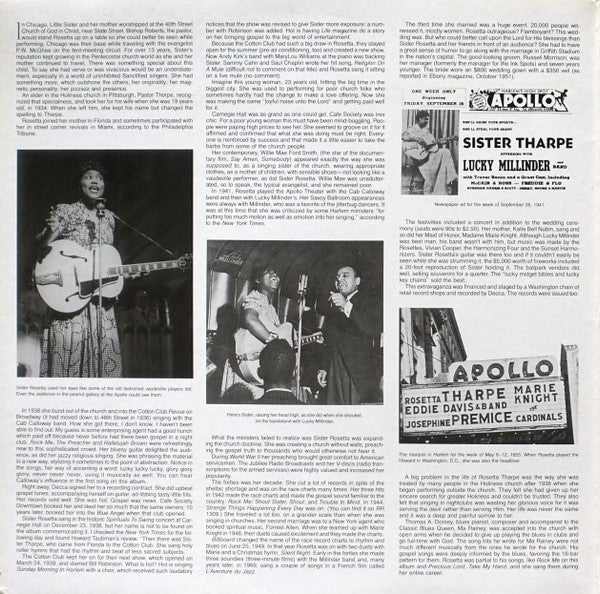 Master Release: Sincerely, Sacred & Secular Gospel-Blues-Jazz by Sister Rosetta Tharpe