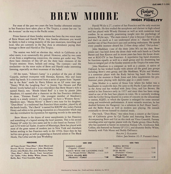 Release: Brew Moore-Vinyl-US-1983-OJC-049, F-3-264-1739515