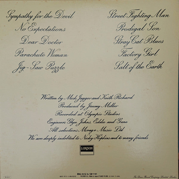 Release: Beggars Banquet-Vinyl-Japan-1988-L18P 1808-6944393