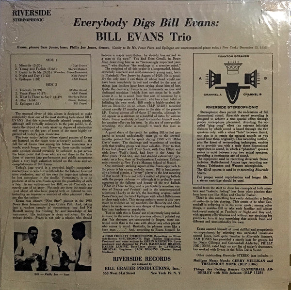 Master Release: Everybody Digs Bill Evans by The Bill Evans Trio
