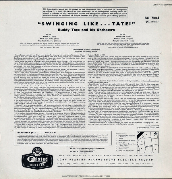 Master Release: Swinging Like Tate by Buddy Tate