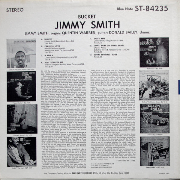 Master Release: Bucket by Jimmy Smith