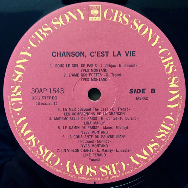 Chanson, C'est La Vie