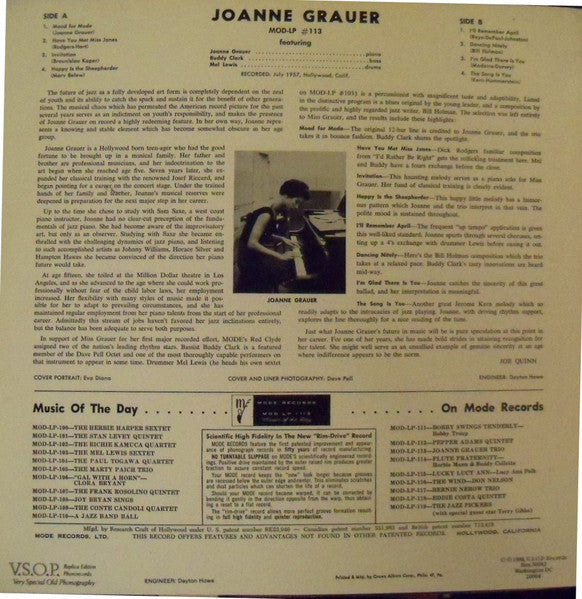 Release: Joanne Grauer Trio-Vinyl-US-1988-V.S.O.P. #58, MOD-LP 113-6793054