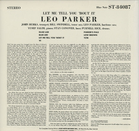 Master Release: Let Me Tell You 'Bout It by Leo Parker
