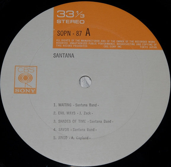 Release: Santana-Vinyl-Japan-1974-SOPN-87-4322256