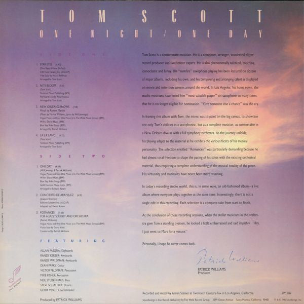 Release: One Night / One Day-Vinyl-US-1986-SW-2102-2447271