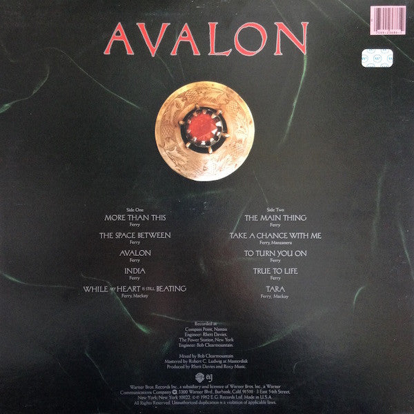 Release: Avalon-Vinyl-US-1982-9 23686-1, 9 23686-1, 1-23686, 1-23686-9793961