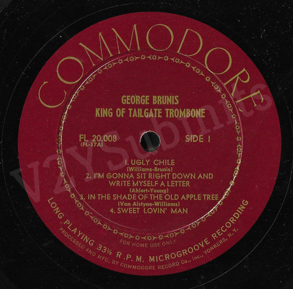 Master Release: King Of The Tailgate Trombone by George Brunies And His Jazz Band