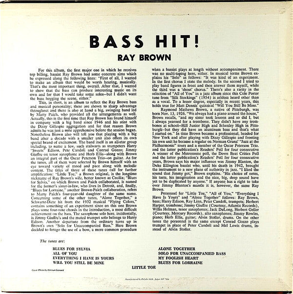 Release: Bass Hit!-Vinyl-Japan-1975-MV 2116-6742816