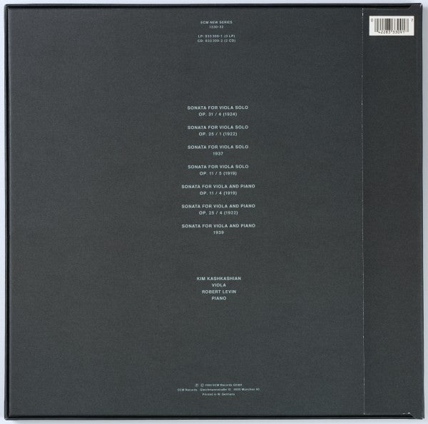 Release: Sonatas For Viola / Piano And Viola Alone-Vinyl, Box Set-Germany-1988-ECM 1330-32, 833 309-1-2039085