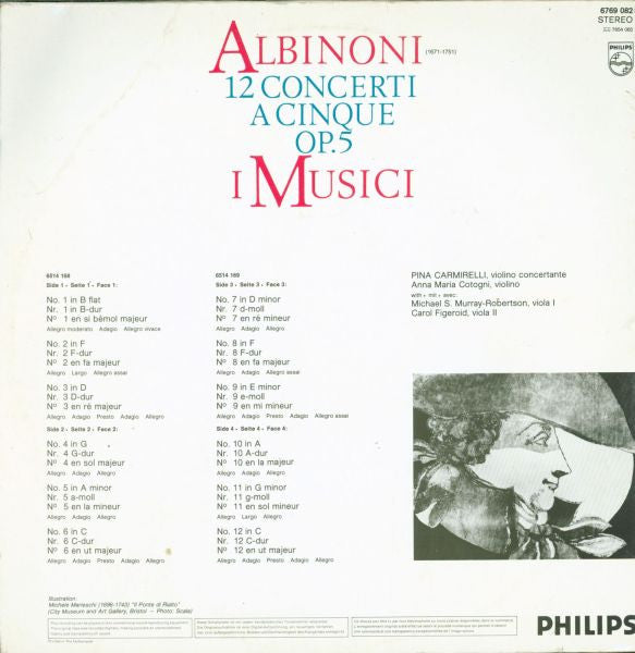 Release: 12 Concerti A Cinque Op.5-Vinyl-Netherlands-1982-6769 082, 6514 168/9-4895129
