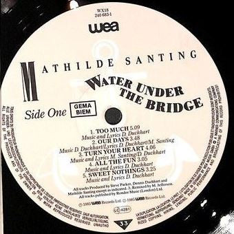 Release: Water Under The Bridge-Vinyl-Europe-1985-240 683-1, WX18-1009797