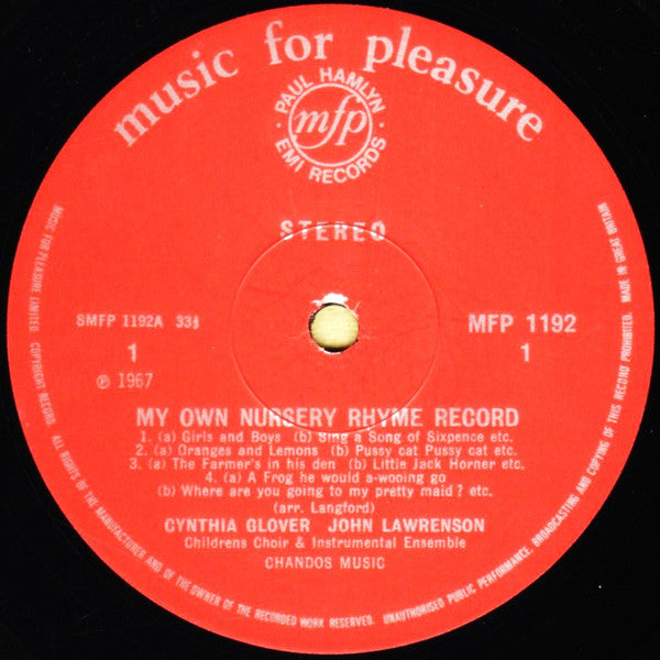 My Own Nursery Rhyme Record