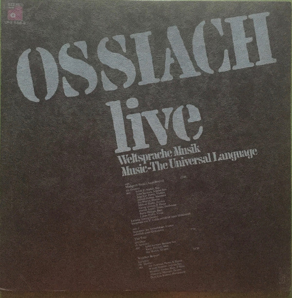 Master Release: Ossiach Live by Various