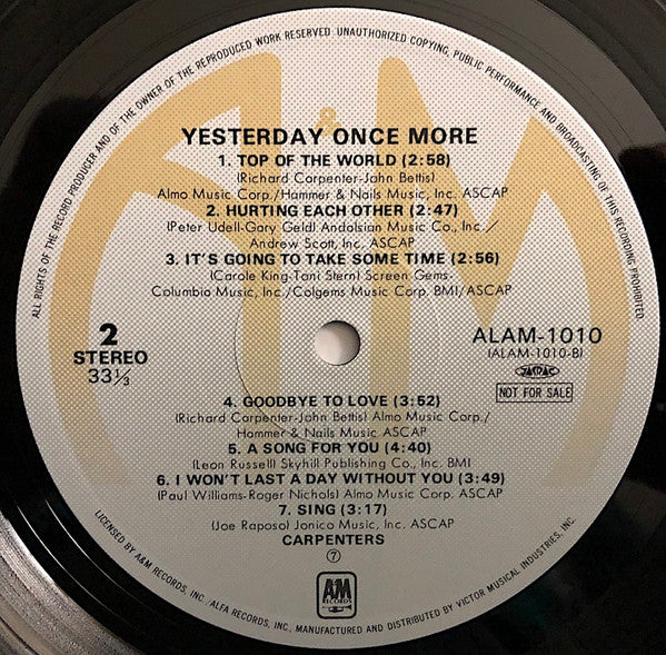 Yesterday Once More D.J. Sampler