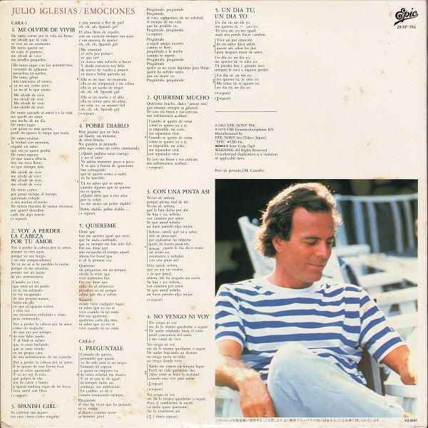 Master Release: Emociones  by Julio Iglesias