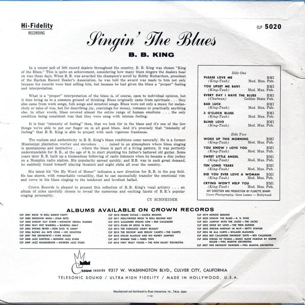 Release: Singin' The Blues-Vinyl-Japan-1991-PLP-6601-4386174