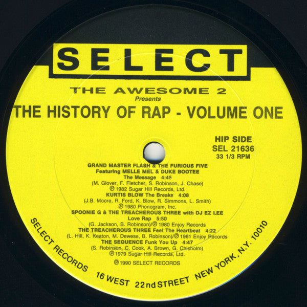 Master Release: The Awesome 2 Present The History Of Rap (Volume One) by Awesome Two