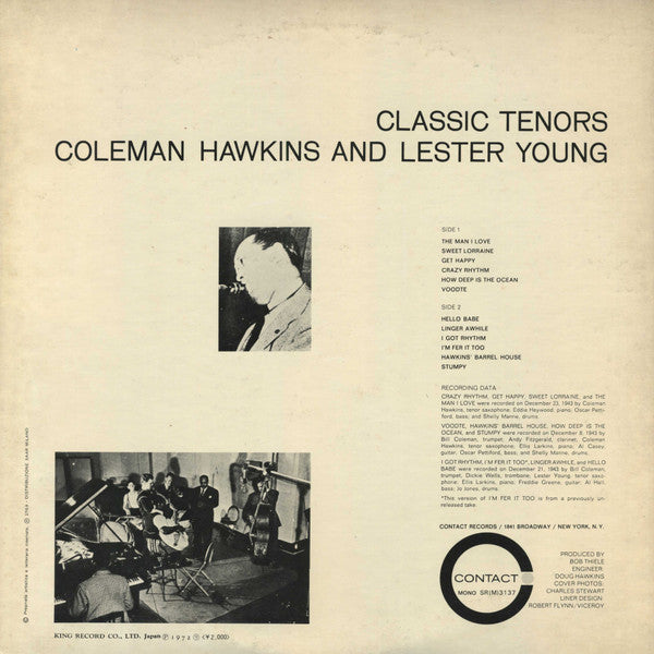 Release: Classic Tenors-Vinyl-Japan-1972-SR(M)-3137, SR(M)-3137-6556031