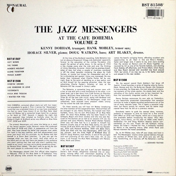 Release: At The Cafe Bohemia Volume 2-Vinyl-US-1986-BST-81508-3973856
