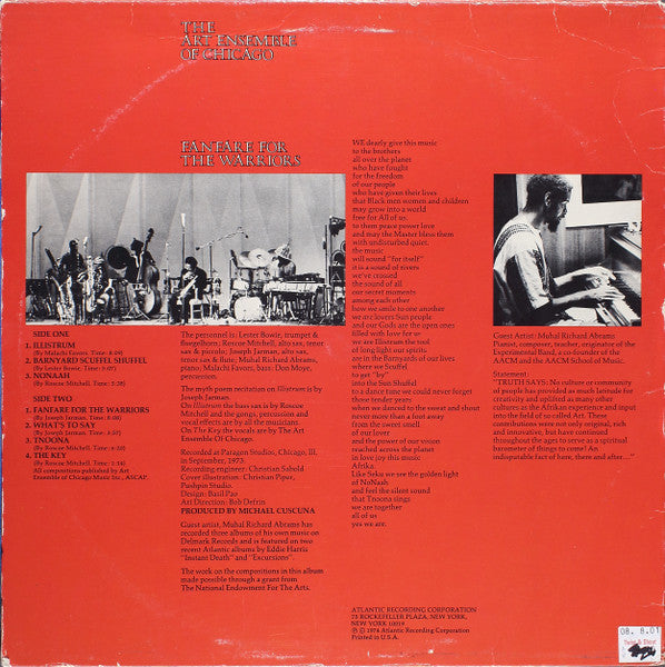 Release: Fanfare For The Warriors-Vinyl-US-1974-SD 1651-1053387