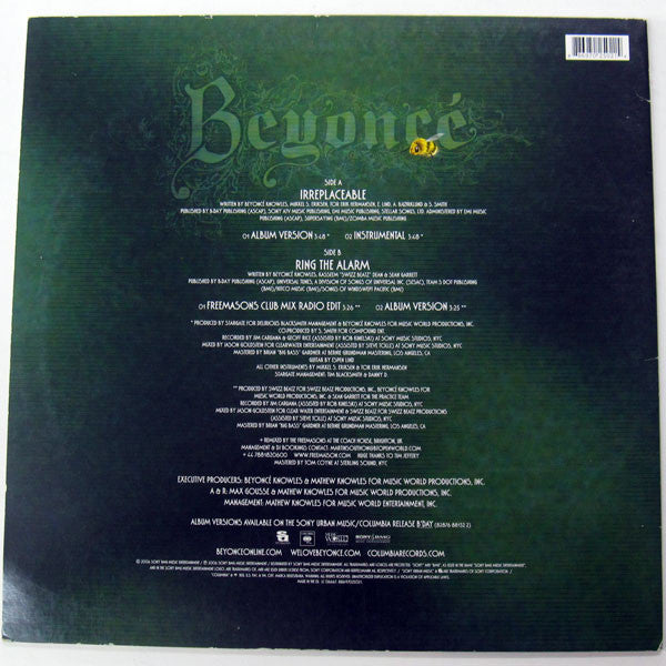 Release: Irreplaceable-Vinyl-Europe-2006-88697025021, 88697025021, 88697025021, 88697025021-1165076