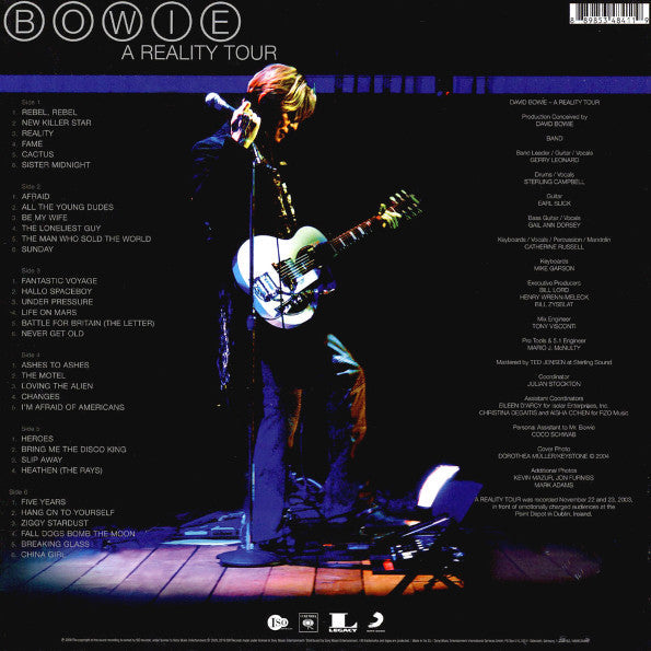 Master Release: A Reality Tour by David Bowie