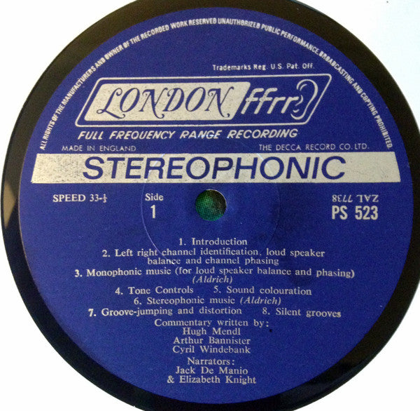 Release: How To Give Yourself A Stereo Check-Out-Vinyl-UK-1967-PS 523-7839003