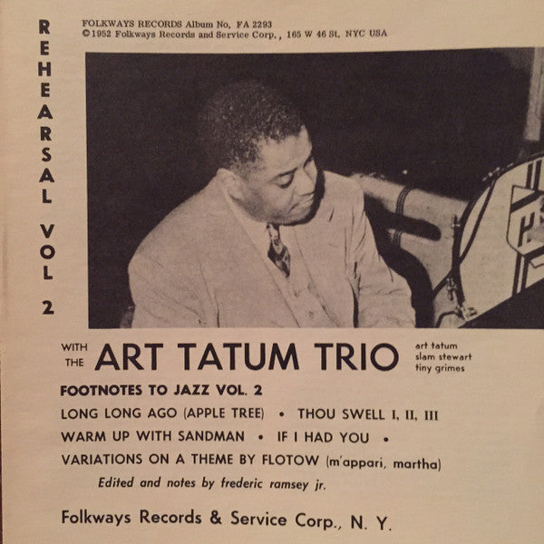 Release: Footnotes To Jazz Vol. 2: Rehearsal-Vinyl-US-1952-FJ 2293-5148818