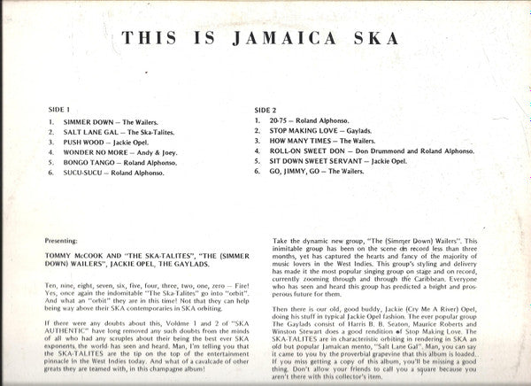 Release: This Is Jamaica Ska - Presenting The Ska-Talites-Vinyl-Jamaica-None-none-9770005