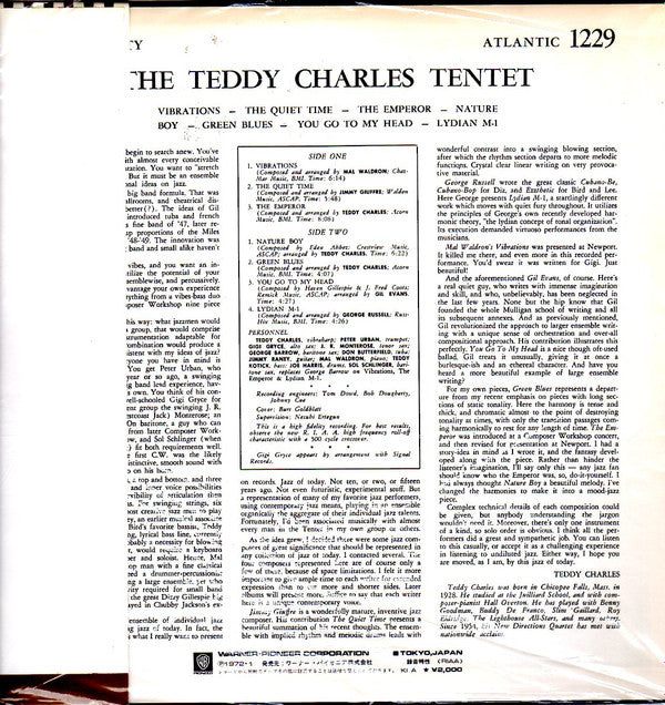 Release: The Teddy Charles Tentet-Vinyl-Japan-1972-P-6054A-3349783