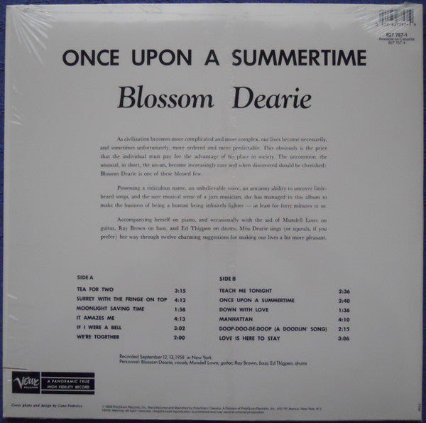 Release: Once Upon A Summertime-Vinyl-US-1985-827 757-1-3967884