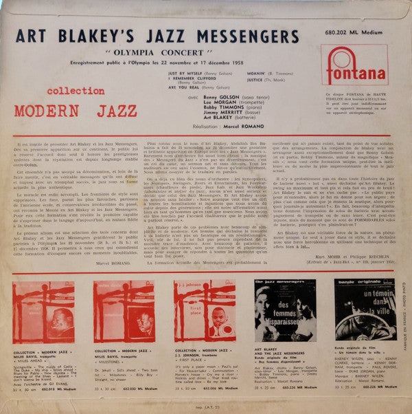 Release: Olympia Concert-Vinyl-France-1959-680.202 ML-3751348
