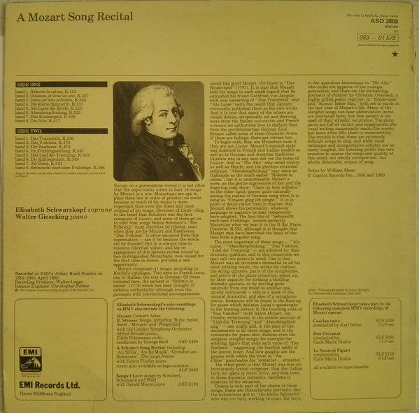 Mozart Song Recital
