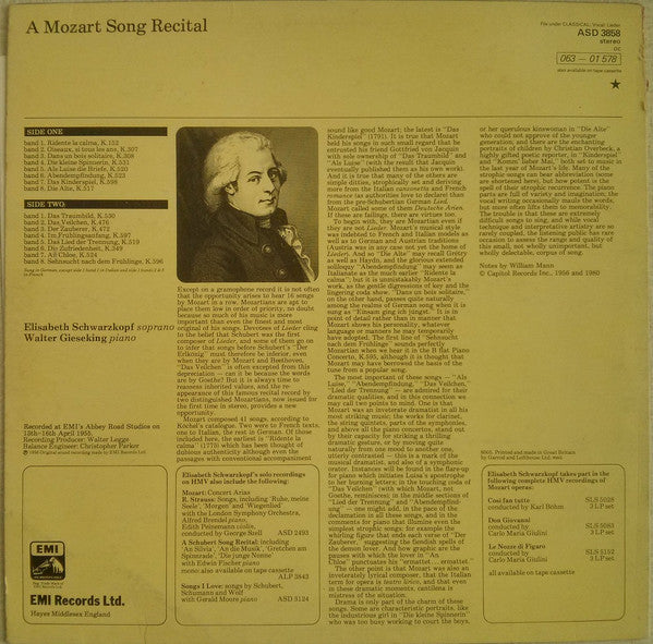 Release: A Mozart Song Recital-Vinyl-UK-None-ASD 3858, OC 063 - 01 578-7335843