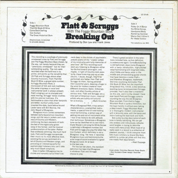 Master Release: Breaking Out by Flatt & Scruggs