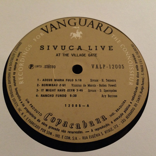 Master Release: Live At The Village Gate by Sivuca