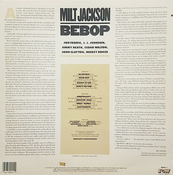 Master Release: Bebop by Milt Jackson