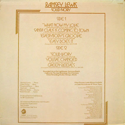 Master Release: Solid Ivory by Ramsey Lewis