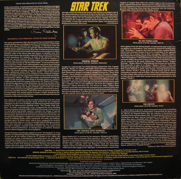 Release: Star Trek - Volume Two (Music Adapted From Selected Episodes Of The Paramount TV Series)-Vinyl-US-1986-704.300-1183436