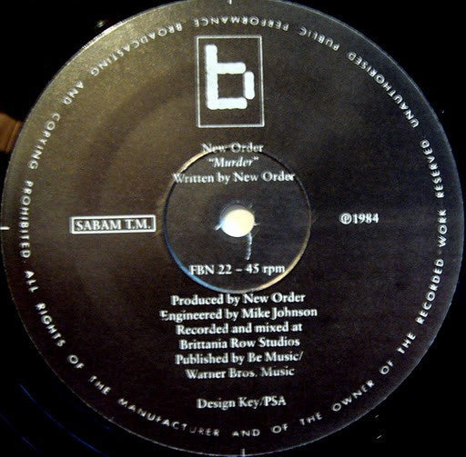 Release: Murder-Vinyl-Japan-1984-FBN 22-1638234