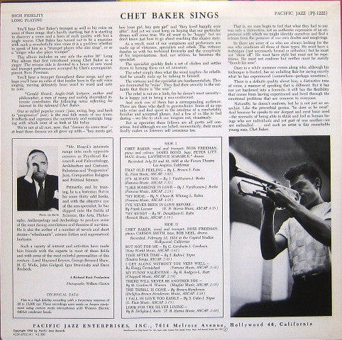 Release: Chet Baker Sings-Vinyl-Japan-1981-PJ-1222, K23P-6702-2593077