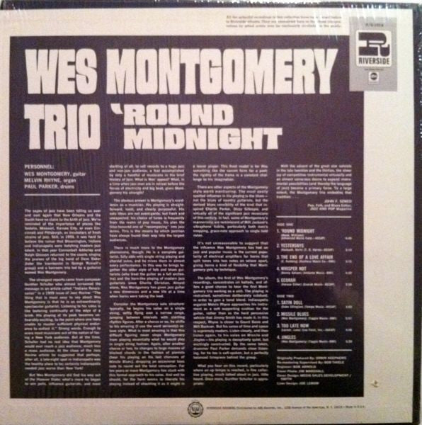 Release: The Wes Montgomery Trio-Vinyl-US-1968-RS-3014-2509095
