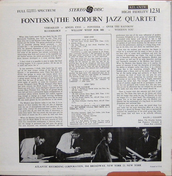 Release: Fontessa-Vinyl-US-None-1231, SD 1231-2659150