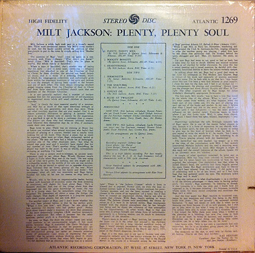 Master Release: Plenty, Plenty Soul by Milt Jackson
