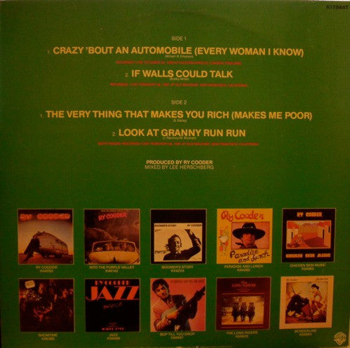Master Release: Crazy 'Bout An Automobile (Every Woman I Know) by Ry Cooder